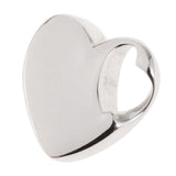 Maxbell Stainless Steel Glossy Silver Love Heart Cremation Keepsake Urn Pendant
