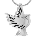 Maxbell Stainless Steel Pigeon Bird Shape Ash Urn Pendant Memorial Cremation Jewelry