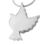 Maxbell Stainless Steel Pigeon Bird Shape Ash Urn Pendant Memorial Cremation Jewelry