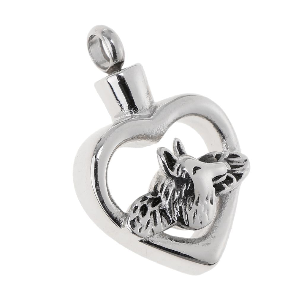 Maxbell Lovely Puppy Dog Heart Urn Pendant Memorial Keepsake Cremation Ashes Locket
