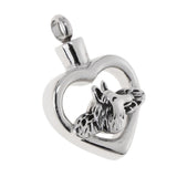Maxbell Lovely Puppy Dog Heart Urn Pendant Memorial Keepsake Cremation Ashes Locket