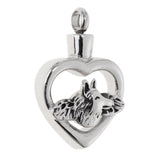 Maxbell Lovely Puppy Dog Heart Urn Pendant Memorial Keepsake Cremation Ashes Locket