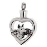 Maxbell Lovely Puppy Dog Heart Urn Pendant Memorial Keepsake Cremation Ashes Locket