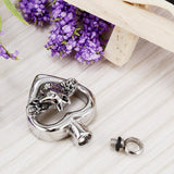 Maxbell Lovely Puppy Dog Heart Urn Pendant Memorial Keepsake Cremation Ashes Locket