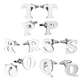 Maxbell Brass Men Cuff Link Initial Personalized Capital Alphabet Letter Cufflinks T