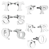 Maxbell Brass Men Cuff Link Initial Personalized Capital Alphabet Letter Cufflinks T