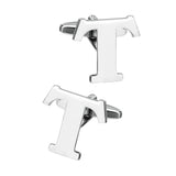 Maxbell Brass Men Cuff Link Initial Personalized Capital Alphabet Letter Cufflinks T