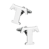 Maxbell Brass Men Cuff Link Initial Personalized Capital Alphabet Letter Cufflinks T