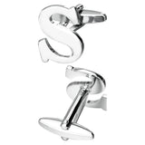 Maxbell Brass Men Cuff Link Initial Personalized Capital Alphabet Letter Cufflinks S
