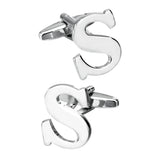 Maxbell Brass Men Cuff Link Initial Personalized Capital Alphabet Letter Cufflinks S