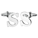 Maxbell Brass Men Cuff Link Initial Personalized Capital Alphabet Letter Cufflinks S
