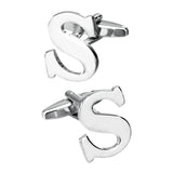 Maxbell Brass Men Cuff Link Initial Personalized Capital Alphabet Letter Cufflinks S