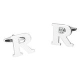 Maxbell Brass Men Cuff Link Initial Personalized Capital Alphabet Letter Cufflinks R