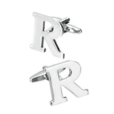 Maxbell Brass Men Cuff Link Initial Personalized Capital Alphabet Letter Cufflinks R