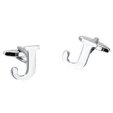 Maxbell Men's Cuff Links Initial Personalized Capital Alphabet Letters Cufflinks J