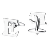 Maxbell Alphabet Cuff Links Brass Black English Letter Groomsman Cufflinks E