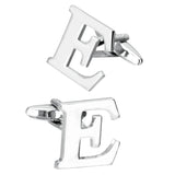 Maxbell Alphabet Cuff Links Brass Black English Letter Groomsman Cufflinks E
