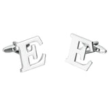Maxbell Alphabet Cuff Links Brass Black English Letter Groomsman Cufflinks E