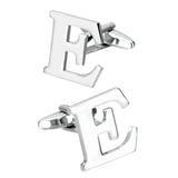 Maxbell Alphabet Cuff Links Brass Black English Letter Groomsman Cufflinks E