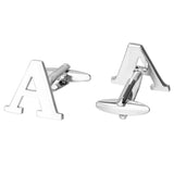 Maxbell Alphabet Cuff Links Brass Black English Letter Groomsman Cufflinks A