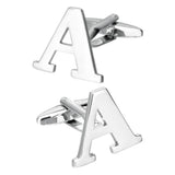 Maxbell Alphabet Cuff Links Brass Black English Letter Groomsman Cufflinks A
