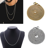 Maxbell Women Men Stainless Steel Hip Hop Cuban Curb Link Chain Necklace 60cm Gold