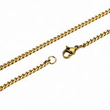 Maxbell Women Men Stainless Steel Hip Hop Cuban Curb Link Chain Necklace 60cm Gold