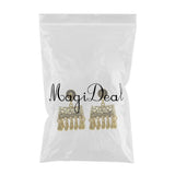 Max Fashion New Style Bohemian Tassel Ethnic Tribe Beads Dangle Earrings Gold