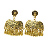 Max Fashion New Style Bohemian Tassel Ethnic Tribe Beads Dangle Earrings Gold
