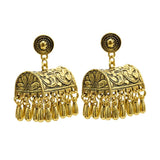 Max Fashion New Style Bohemian Tassel Ethnic Tribe Beads Dangle Earrings Gold