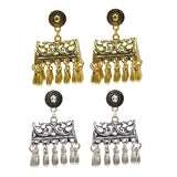 Max Fashion New Style Bohemian Tassel Ethnic Tribe Beads Dangle Earrings Gold