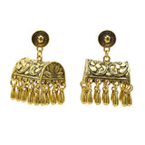 Max Fashion New Style Bohemian Tassel Ethnic Tribe Beads Dangle Earrings Gold