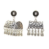 Max Fashion New Style Bohemian Tassel Ethnic Tribe Beads Dangle Earrings Silver