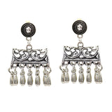 Max Fashion New Style Bohemian Tassel Ethnic Tribe Beads Dangle Earrings Silver