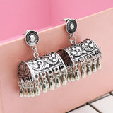 Max Fashion New Style Bohemian Tassel Ethnic Tribe Beads Dangle Earrings Silver