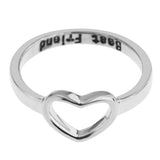 Maxbell Heart Love Best Friend Promise Ring Gift for Girls Friendship Jewelry Silver