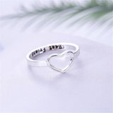 Maxbell Heart Love Best Friend Promise Ring Gift for Girls Friendship Jewelry Silver