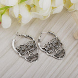 Maxbell Halloween Hiphop Punk Skull Head Skeleton Heart Pattern Party Costume Silver