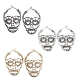 Maxbell Halloween Hiphop Punk Skull Head Skeleton Heart Pattern Party Costume Silver
