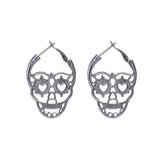 Maxbell Halloween Hiphop Punk Skull Head Skeleton Heart Pattern Party Costume Silver