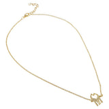Maxbell Double Giraffe Pendant Necklace Simple Love Heart Animal Necklace Golden