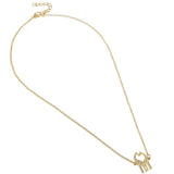 Maxbell Double Giraffe Pendant Necklace Simple Love Heart Animal Necklace Golden
