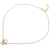 Maxbell Double Giraffe Pendant Necklace Simple Love Heart Animal Necklace Golden