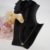 Maxbell Double Giraffe Pendant Necklace Simple Love Heart Animal Necklace Golden