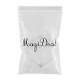 Maxbell Double Giraffe Pendant Necklace Simple Love Heart Animal Necklace Golden