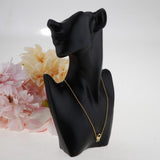 Maxbell Double Giraffe Pendant Necklace Simple Love Heart Animal Necklace Golden