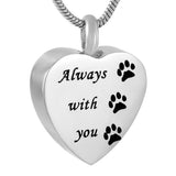 Maxbell Stainless Steel Heart Cremation Urn Ashes Necklace Always with You