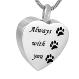 Maxbell Stainless Steel Heart Cremation Urn Ashes Necklace Always with You