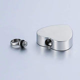 Maxbell Stainless Steel Heart Cremation Urn Ashes Necklace Always with You