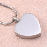 Maxbell Stainless Steel Heart Cremation Urn Ashes Necklace Always with You